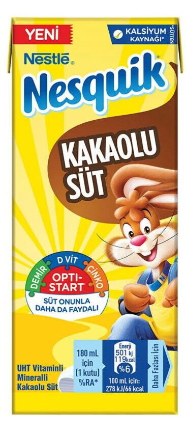 Nestle Nesquik Kakaolu Süt 180 ml X 24 Adet