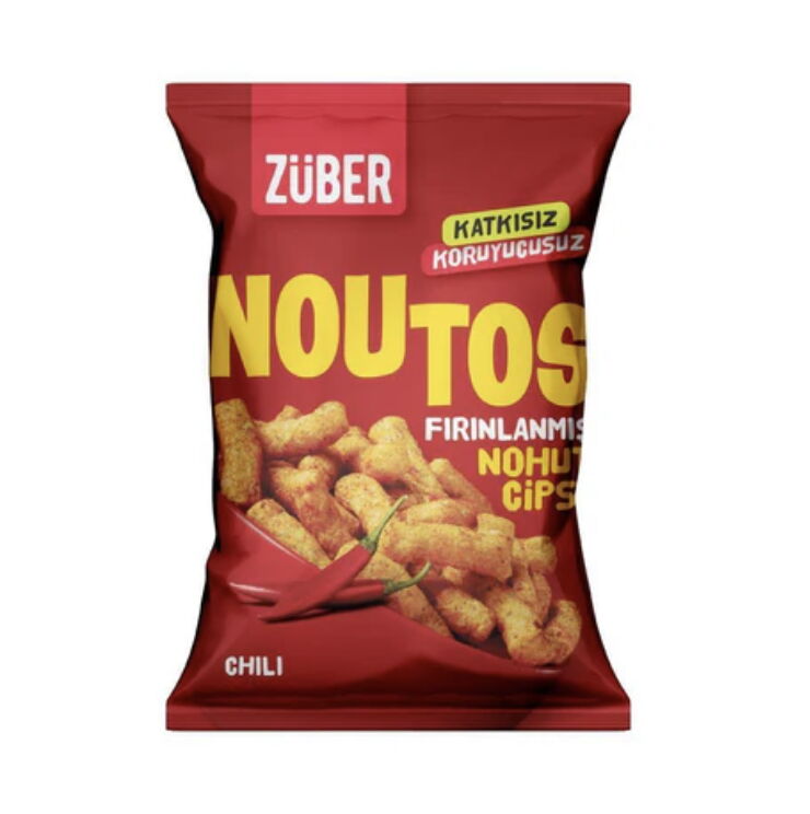 Züber Noutos Fırınlanmış Nohut Cipsi Chili 55 gr X 15 Adet