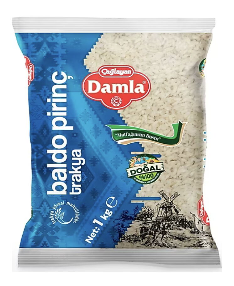 Damla Pirinç Trakya Baldo 1 kg X 1 Adet