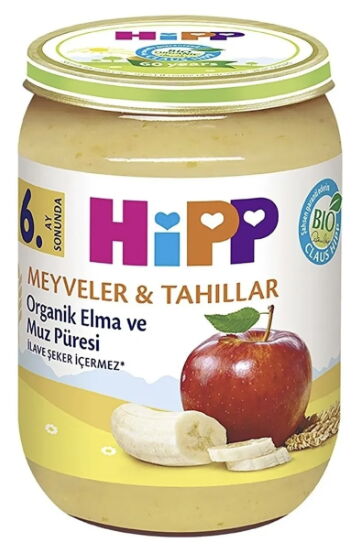 Hipp Organik Elma Ve Muz Püresi 190 gr X 6 Adet