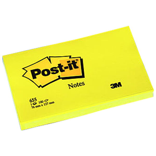 Post-it Yapışkanlı Not Kağıdı 100 YP 76x127 Sarı X 12 Adet