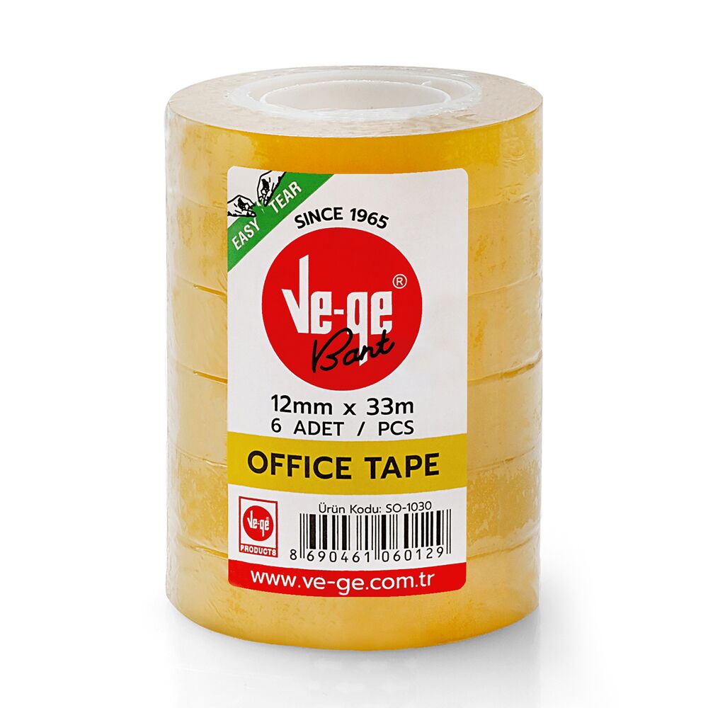 Vege Selefon Bant Offıce Tape 12x33 X 6 Adet