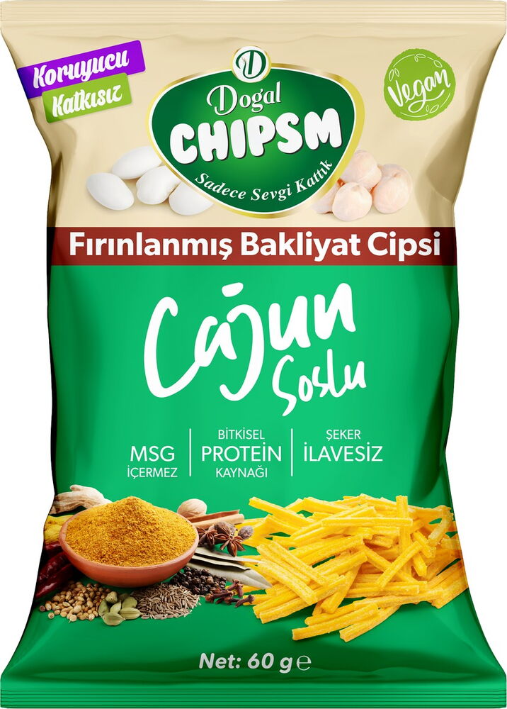 Doğal Chipsm Kajun Soslu 60 gr X 1 Adet