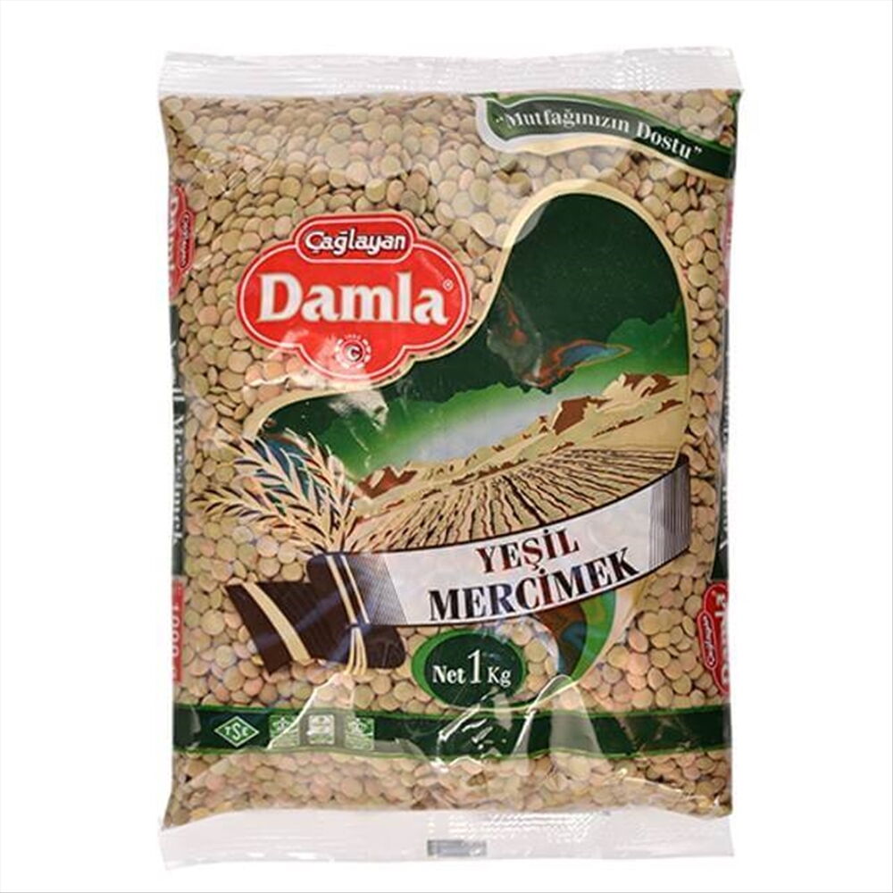 Damla Yeşil Mercimek 1 kg X 1 Adet