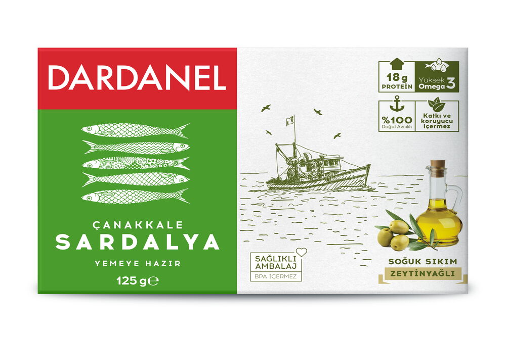 Dardanel Z.Yağlı Sardalya Kulüp  8'li 125 gr X 1 Adet