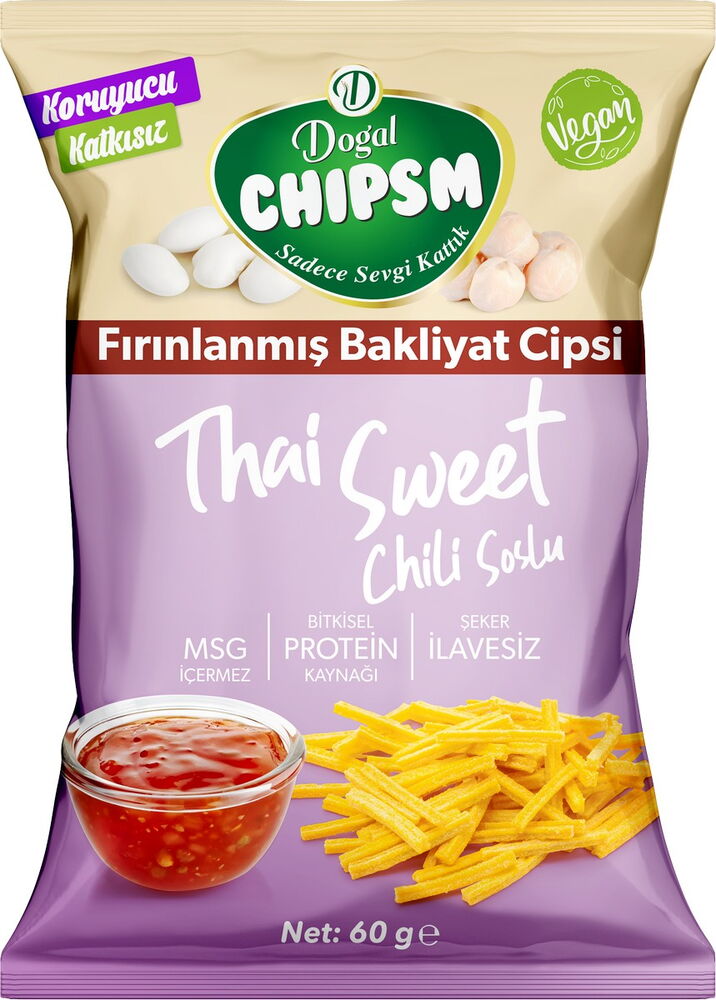 Doğal Chipsm Sweet Chili Soslu 60 gr X 1 Adet