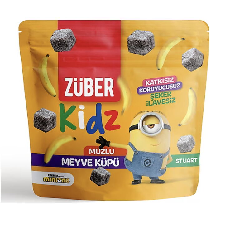 Züber Kidz Muzlu Meyve Küpü 49 gr X 12 Adet