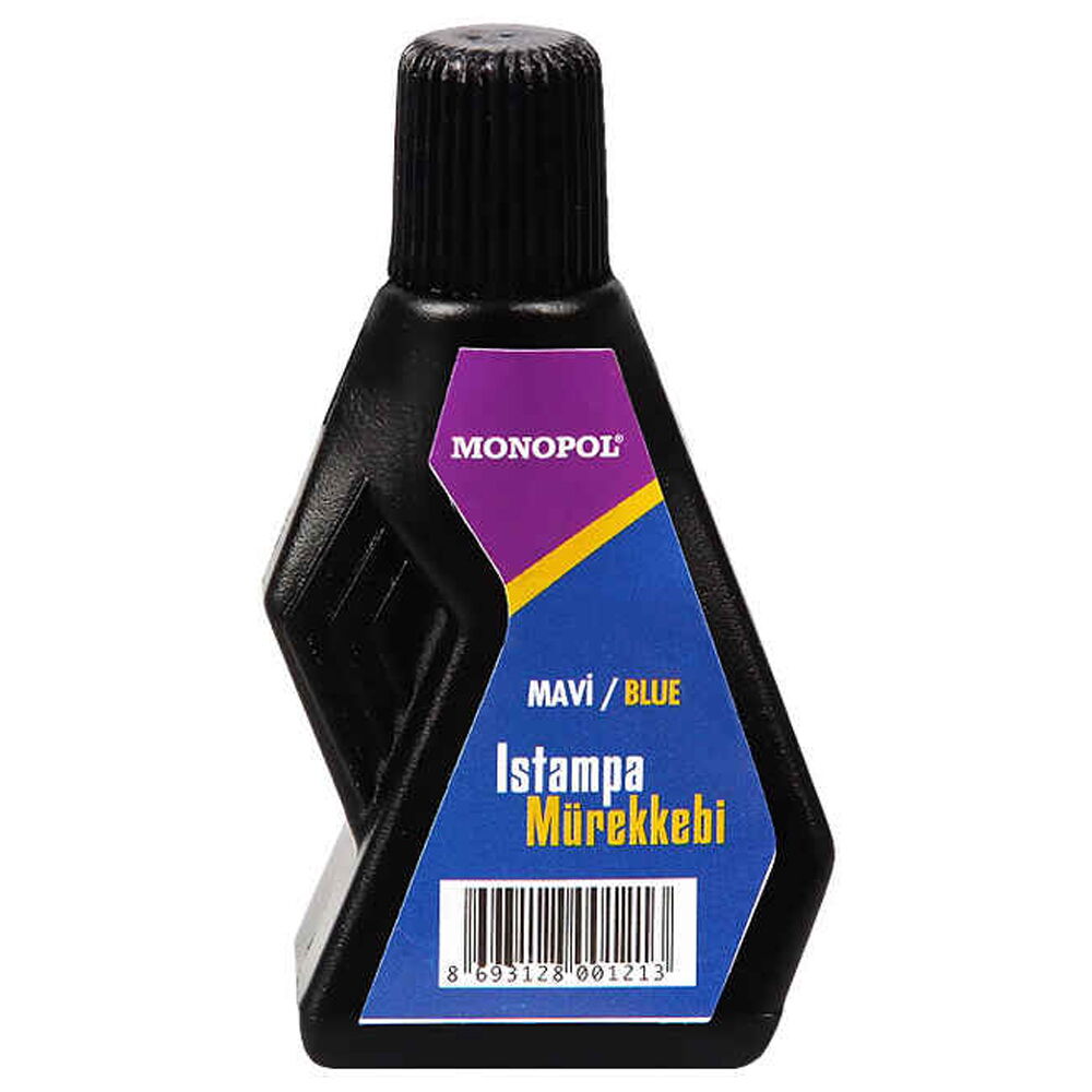 Monopol Istampa Mürekkebi 30 ml Mavi X 12 Adet