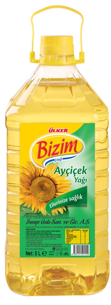 Bizim Ayçiçek Yağı Dar Pet 5 lt X 4 Adet