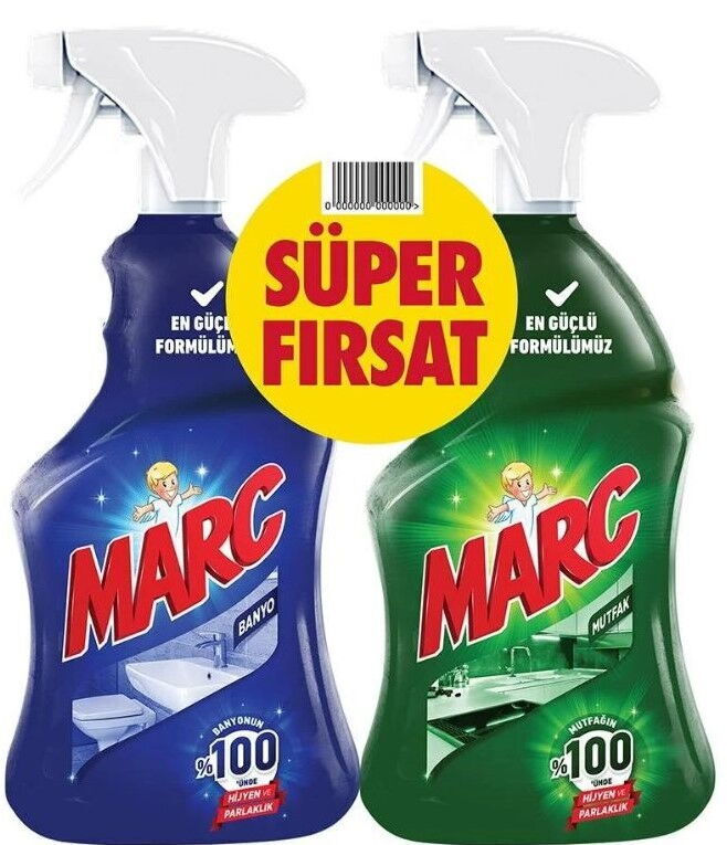 Marc Mutfak 750 ml + Banyo 750 ml Sprey X 6 Adet