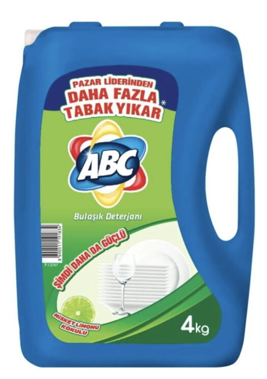 Abc Bulaşık Deterjanı Misket Limonu 4000 ml X 4 Adet