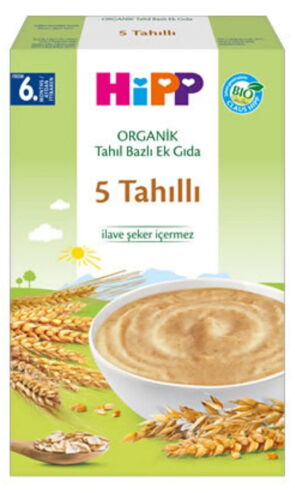 Hipp Organik 5 Tahıllı Tahıl Bazlı Ek Gıda 200 gr X 6 Adet