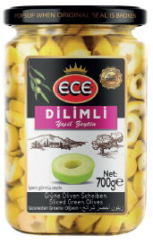 Ece Yeşil Zeytin Dilimli Kavanoz 720 cc X 12 Adet