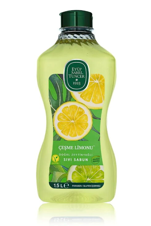 Est Doğal Zeytinyağlı Sıvı Sabun Çeşme Limonu 1,5 lt X 1 Adet