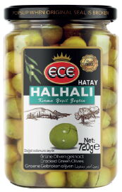 Ece Yeşil Zeytin Halhalı Kırma Kavanoz 720 cc X 12 Adet