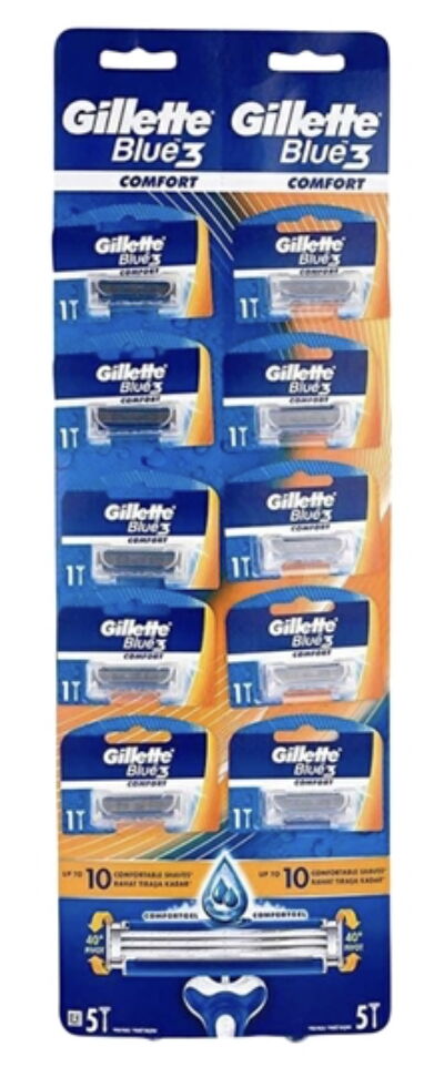 Gillette Blue 3 Kartela 10'lu X 10 Adet