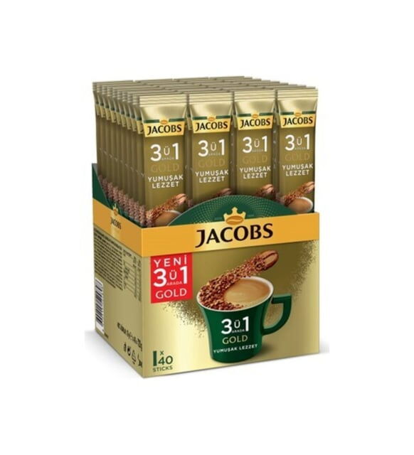 Jacobs 3ü1 Arada Gold Yumuşak Lezzet Stick Karışım Kahve 18 gr 40'lı X 1 Adet