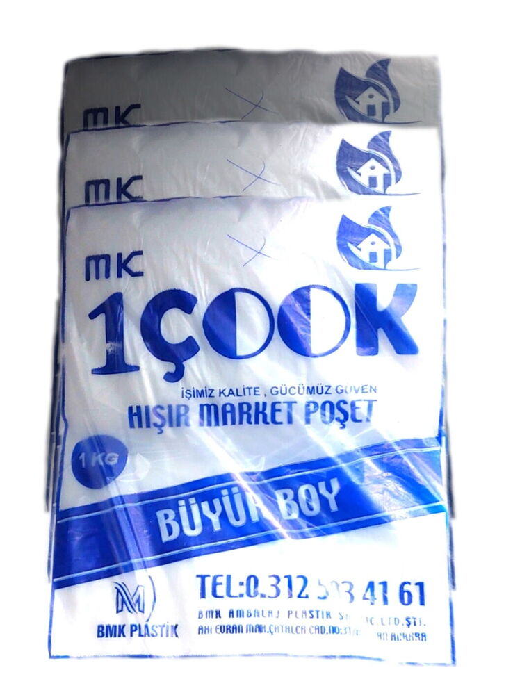 Birçook Hışır Şeffaf Market Poşeti Büyük Boy 1 kg X 1 Adet