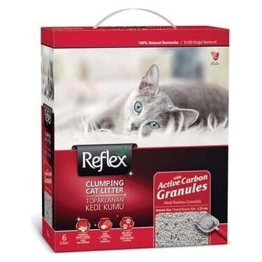 Reflex Kırmızı Kutu Kedi Kumu Aktif Karbon 6 lt X 1 Adet