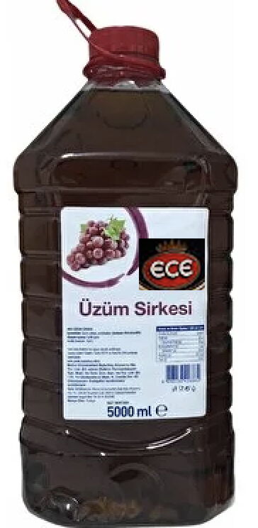 Ece Üzüm Sirkesi Dar Ağız 5000 ml X 4 Adet