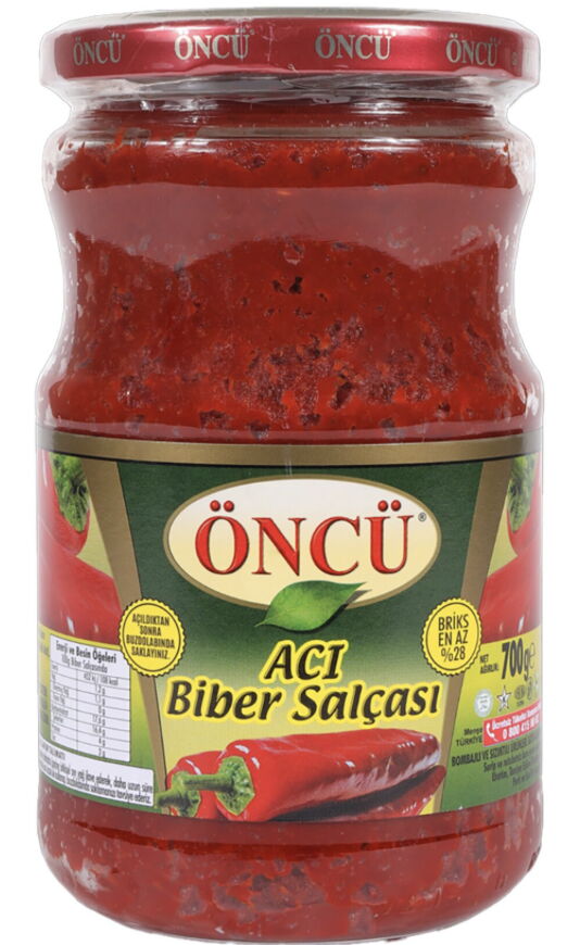 Öncü Biber Salçası Acı 700 gr X 12 Adet