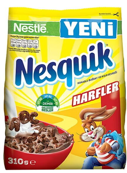 Nestle Nesquik Harfler Mısır Gevreği 310 gr x 1 Adet