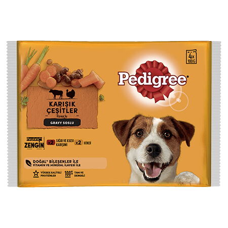 Pedigree Ödül Maması Pouch Et Çeşitleri 4'lü 100 gr X 13 Adet