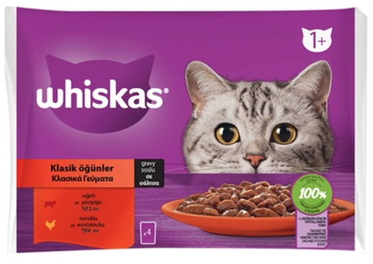 Whiskas Pouch Et Çeşitleri 4'lü 85 gr X 13 Adet