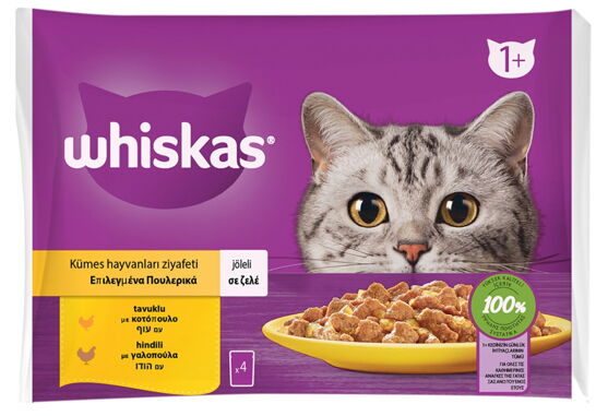 Whiskas Pouch Kümes Hayvanlı 4'lü 85 gr X 13 Adet