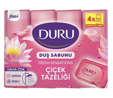 Duru Sensation Duş Sabunu Çiçek Tazeliği 4x150 gr X 18 Adet