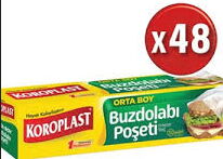 Koroplast Buzdolabı Poşeti 24x38 cm Orta X 48 Adet