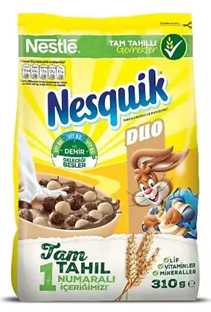 Nestle Nesquik Duo Mısır Gevreği 310 gr X 12 Adet