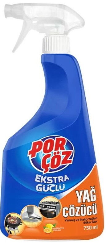 Porçöz Yağ Sökücü Sprey 750 ml X 12 Adet