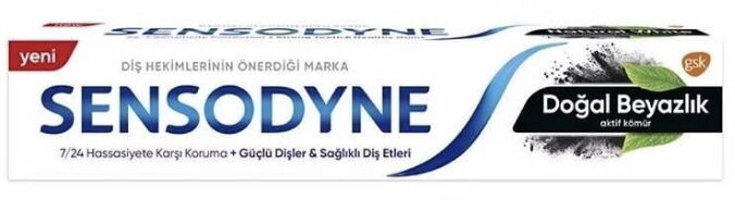 Sensodyne Doğal Beyazlık Aktif Kömür Diş Macunu-Yeni 75 ml X 12 Adet