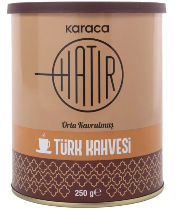 Karaca Hatır Orta Kavrulmuş Türk Kahvesi Teneke 250 gr X 1 Adet