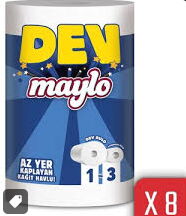 Maylo Dev Havlu 3 Sarım X 8 Adet