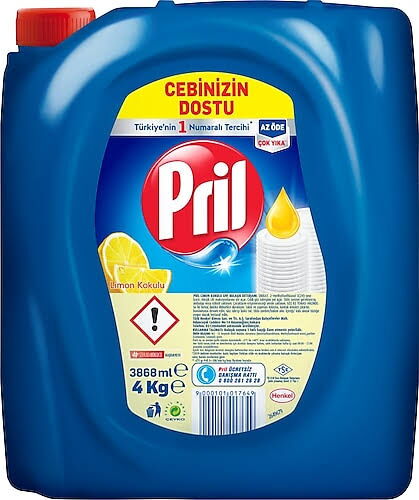 Pril Sıvı Bulaşık Deterjanı 4 kg X 4 Adet